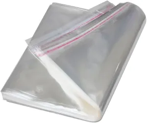 AlphaAcc 1000 9x12 Self Seal Flap Tape Clear Poly Bags Polypropylene Opp Bags Fit for A4