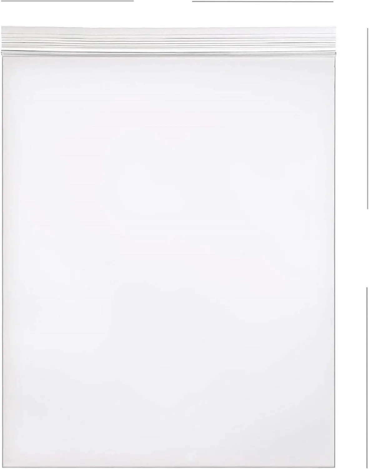 AM-Ink 50-Pcs 14x20 Poly Self Sealing Storage Reclosable Resealable Clear Plastic Bags 2 MIL