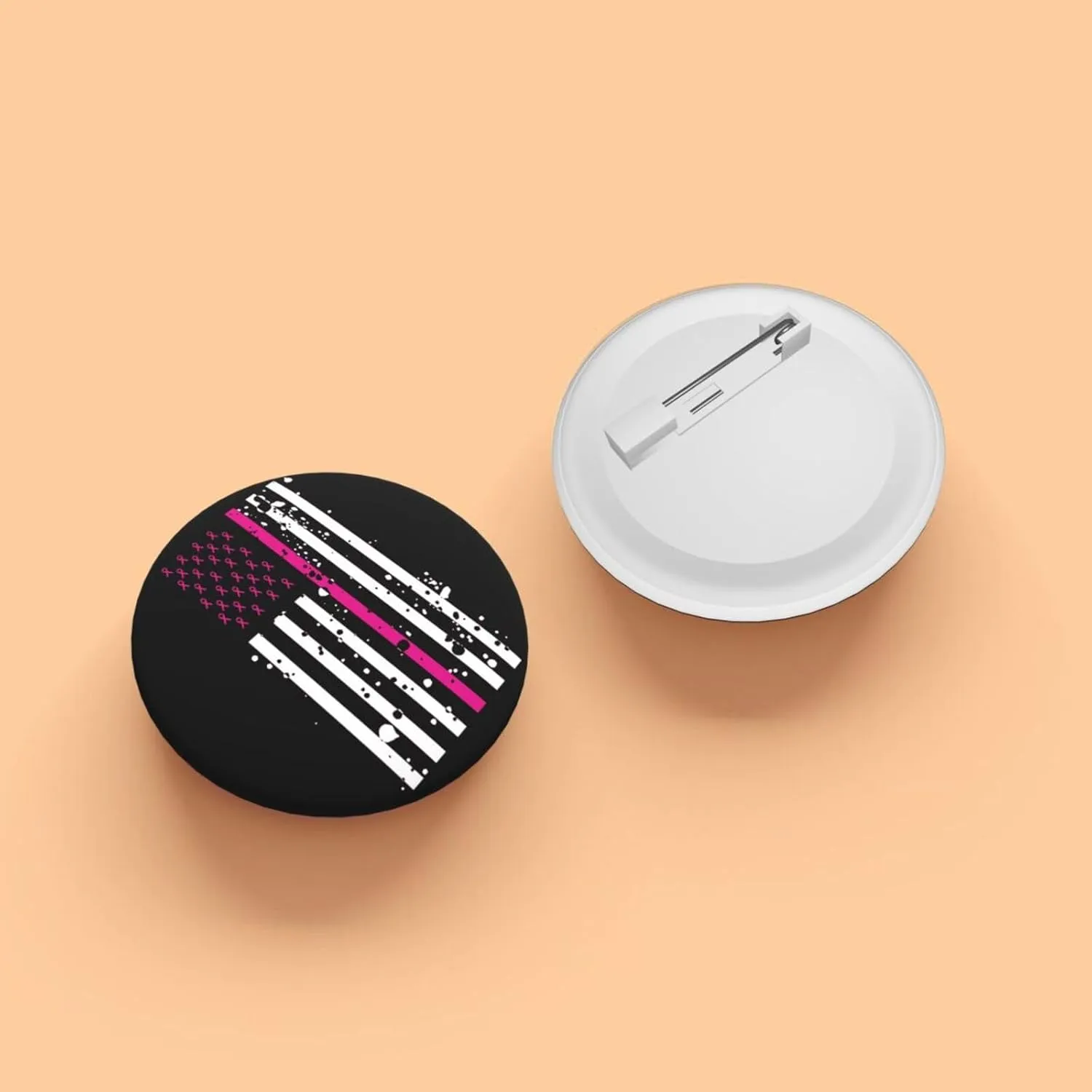 American Flag Cancer Awareness Pink Express Your Unique Style with Our Fashionable Round Badges