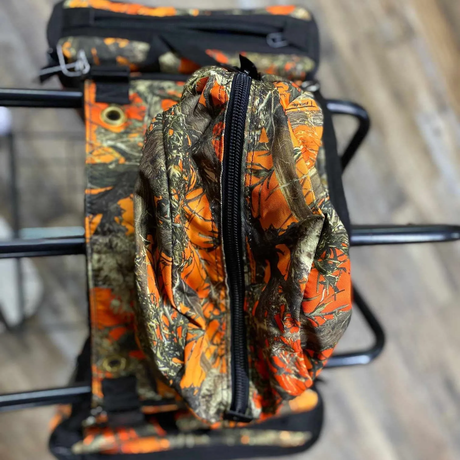 Amish Made Orange Camo Detachable Saddle Bags