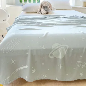 AmyHomie Cooling Blanket for Kids, Soft Comfy Summer Throw for Hot Sleepers, Kids Blanket for Boys & Girls (50x60in, Grey Space)