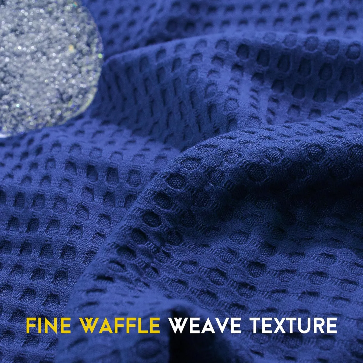 AmyHomie Cooling Blanket Queen Size, 100% Rayon Derived from Bamboo Waffle Blanket, Cool Summer Blanket for Hot Sleepers Soft Comfy Lightweight Blankets for All Seasons(Blue Violet, 90×90in)