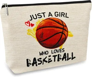 ancpeany Basketball Gifts for Girls, Gifts for Basketball Mom Team Coach Women Players, Basketball Stuff for Girls Makeup Bag, Basketball Decor, Basketball Accessories Christmas Cosmetic Travel Pouch