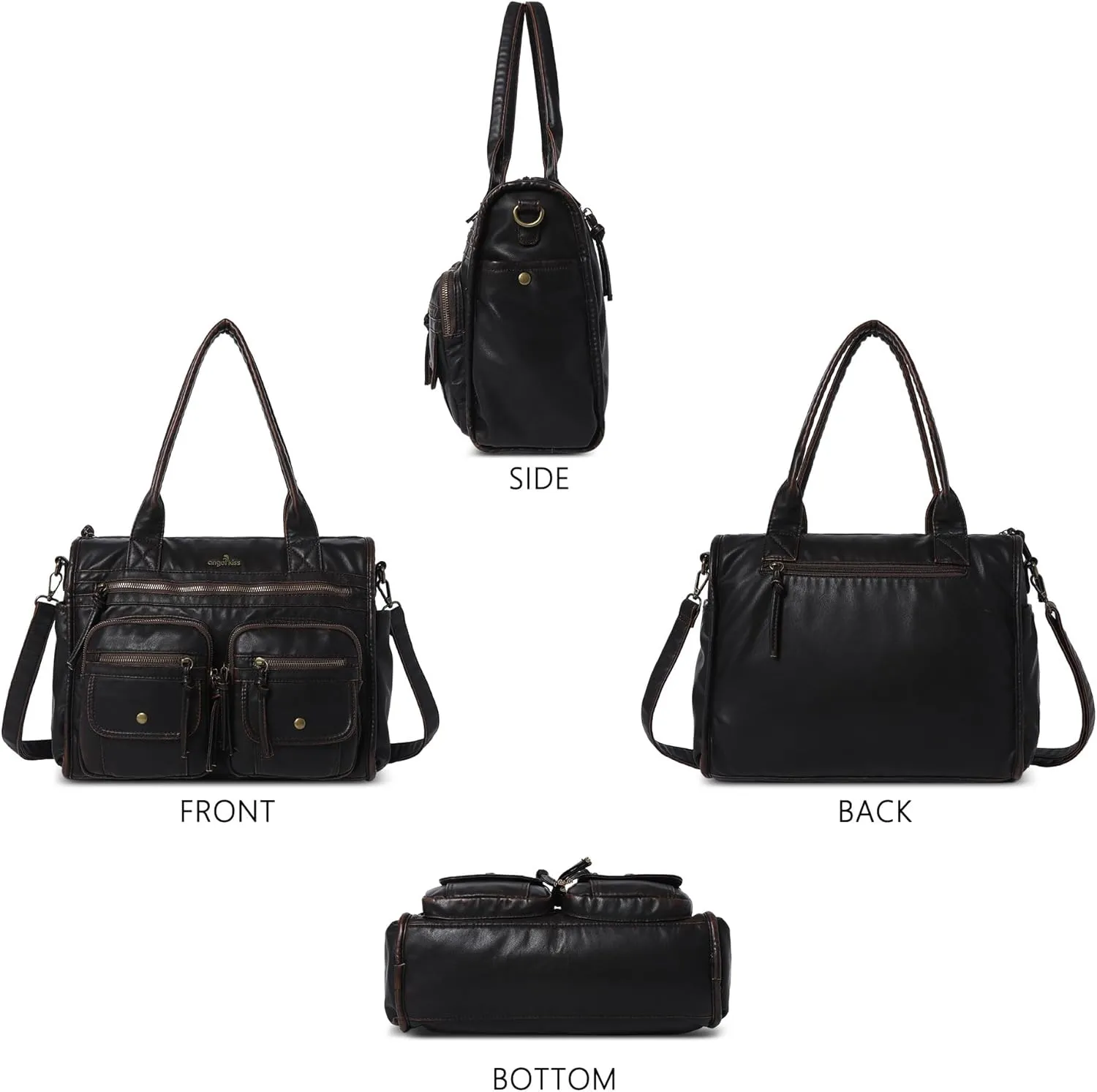 Angelkiss Purses and Handbag for Women Soft Leather Hobo Bags Satchel Shoulder Bags Ladies Tote Crossbody Bag