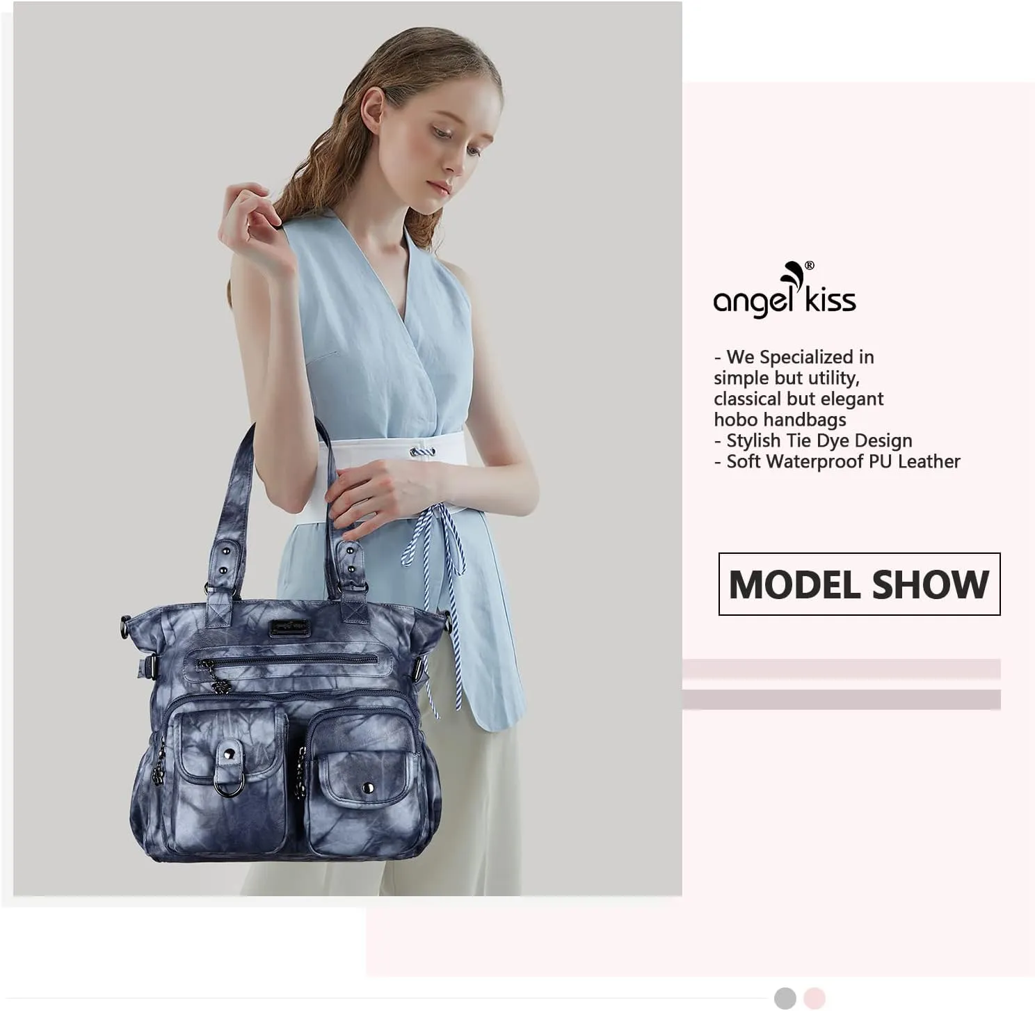 Angelkiss Purses and Handbag for Women Soft Leather Hobo Bags Satchel Shoulder Bags Ladies Tote Crossbody Bag