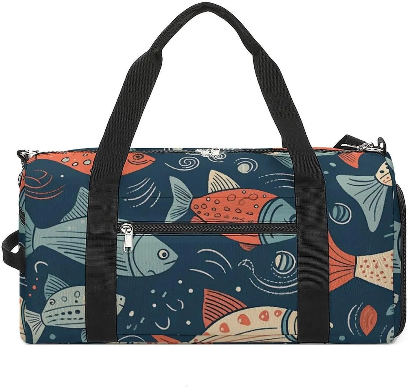 Animation Style Fish Gym Bag Sport Gym Tote Bag Lightweight Duffle Bag Carry On Weekender Bags for Women Men