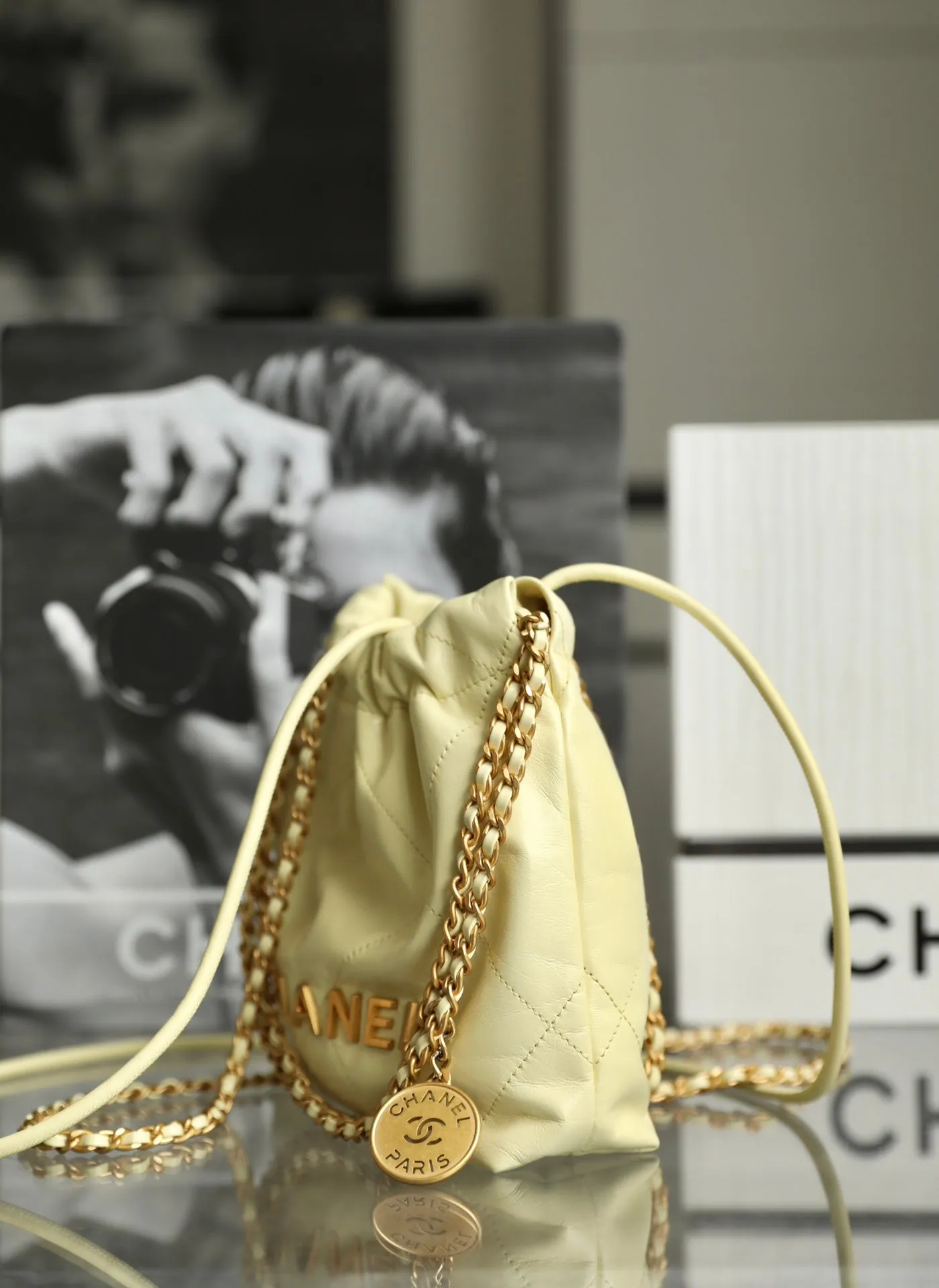 ANTIBA BAG CHANEL BEIGE 20CM HOBO 22 Holiday markdown Contemporary