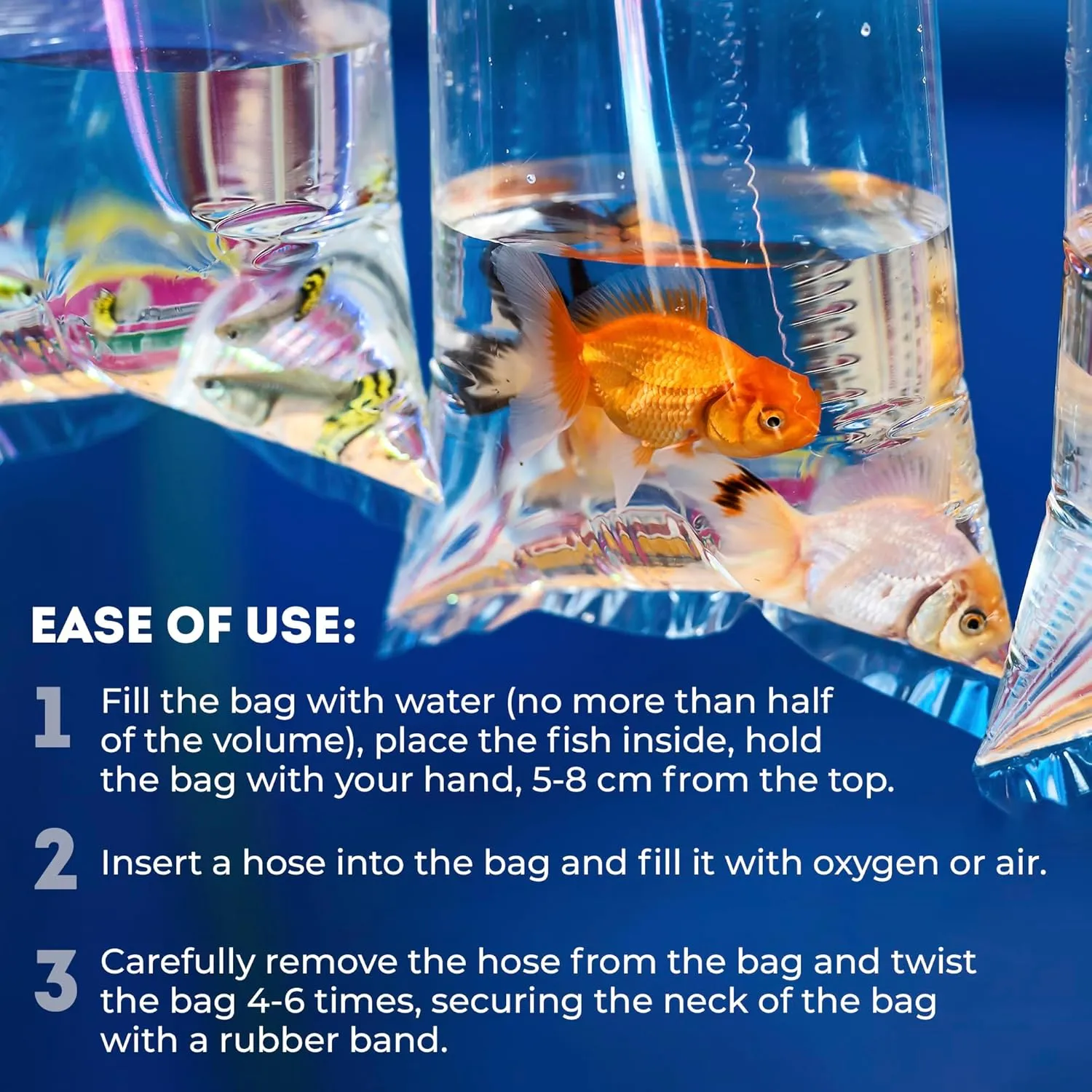 APQ Clear Plastic Fish Bags for Live Fish, 10 x 20 Inch. Pack of 100 Polyethylene Live Fish Shipping Bags. 2 Mil Thick Aquarium Fish Bags. Durable Fish Transport Bags. Plastic Bags for Fish Transport