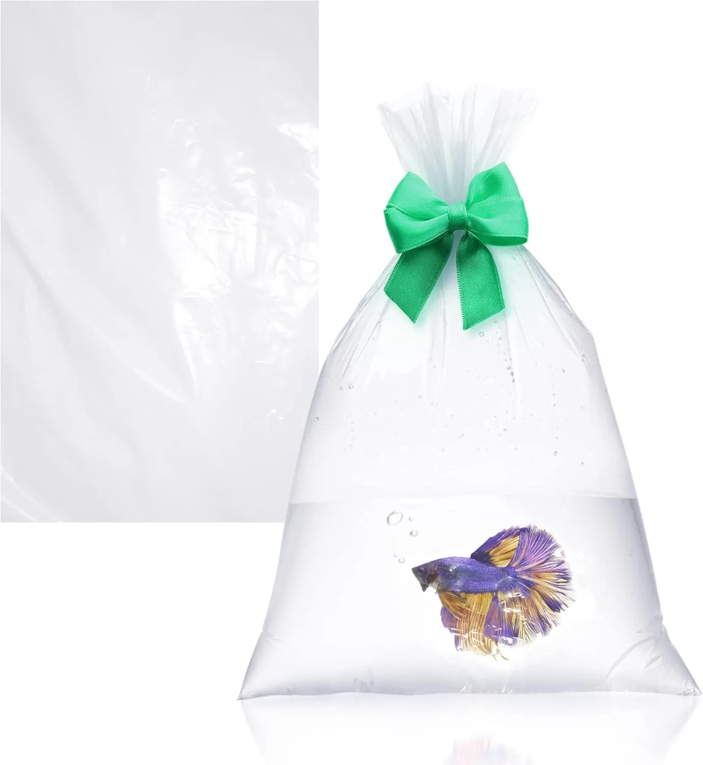 APQ Clear Plastic Fish Bags for Live Fish, 10 x 20 Inch. Pack of 100 Polyethylene Live Fish Shipping Bags. 2 Mil Thick Aquarium Fish Bags. Durable Fish Transport Bags. Plastic Bags for Fish Transport