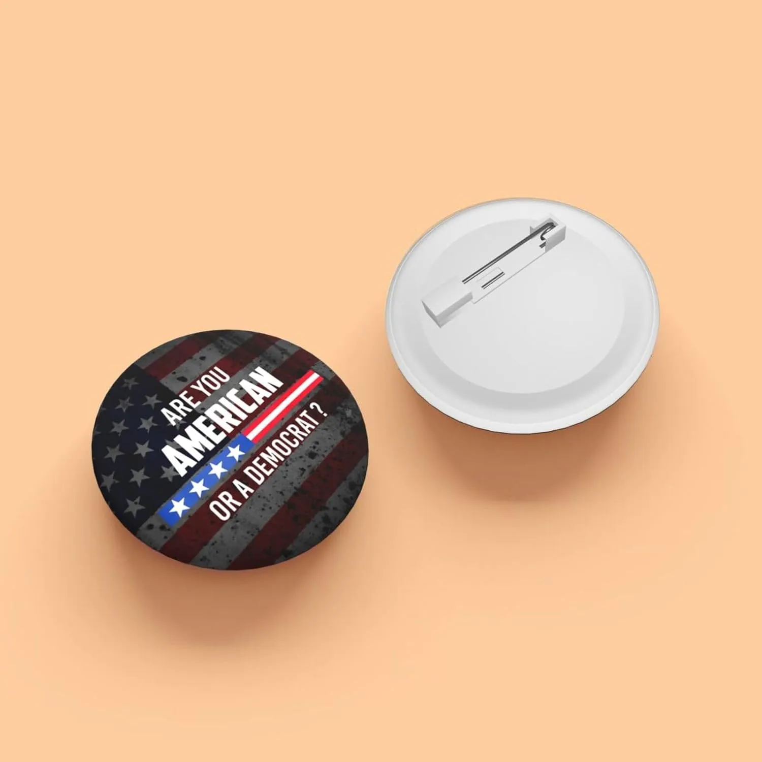 Are You American or a Democrat Express Your Unique Style with Our Fashionable Round Badges