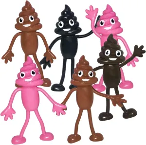 ArtCreativity Bendable Poo Figures (Set of 12), Bendable Toys for Kids, Emoticon Party Favors for Boys & Girls, Stress Relief Fidget Toys for Kids and Adults, Goody Bag Stuffers, and Pinata Fillers