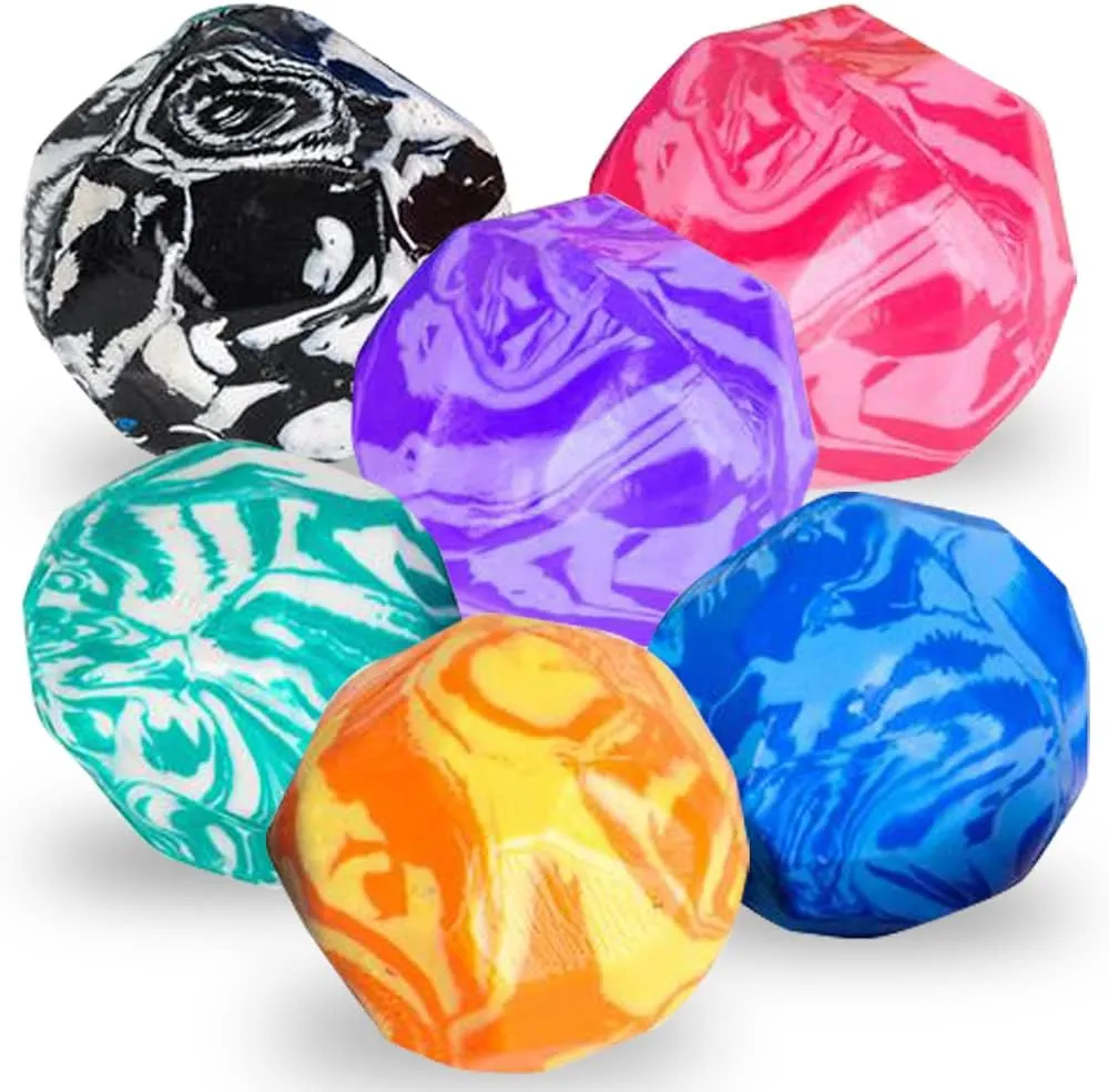 ArtCreativity Rock High Bounce Balls, Set of 6 Bouncing Balls for Kids, Outdoor Toys for Encouraging Active Play, Party Favors and Pinata Stuffers for Boys and Girls