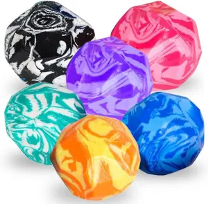 ArtCreativity Rock High Bounce Balls, Set of 6 Bouncing Balls for Kids, Outdoor Toys for Encouraging Active Play, Party Favors and Pinata Stuffers for Boys and Girls