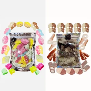 Assorted Gummy Candy Pack, Colorful and Cola Flavored Mix, 1pack(1/2 pounds) Cola mix included cool cola Bubs and 1pack(1/2 pounds) best variety from BUBS