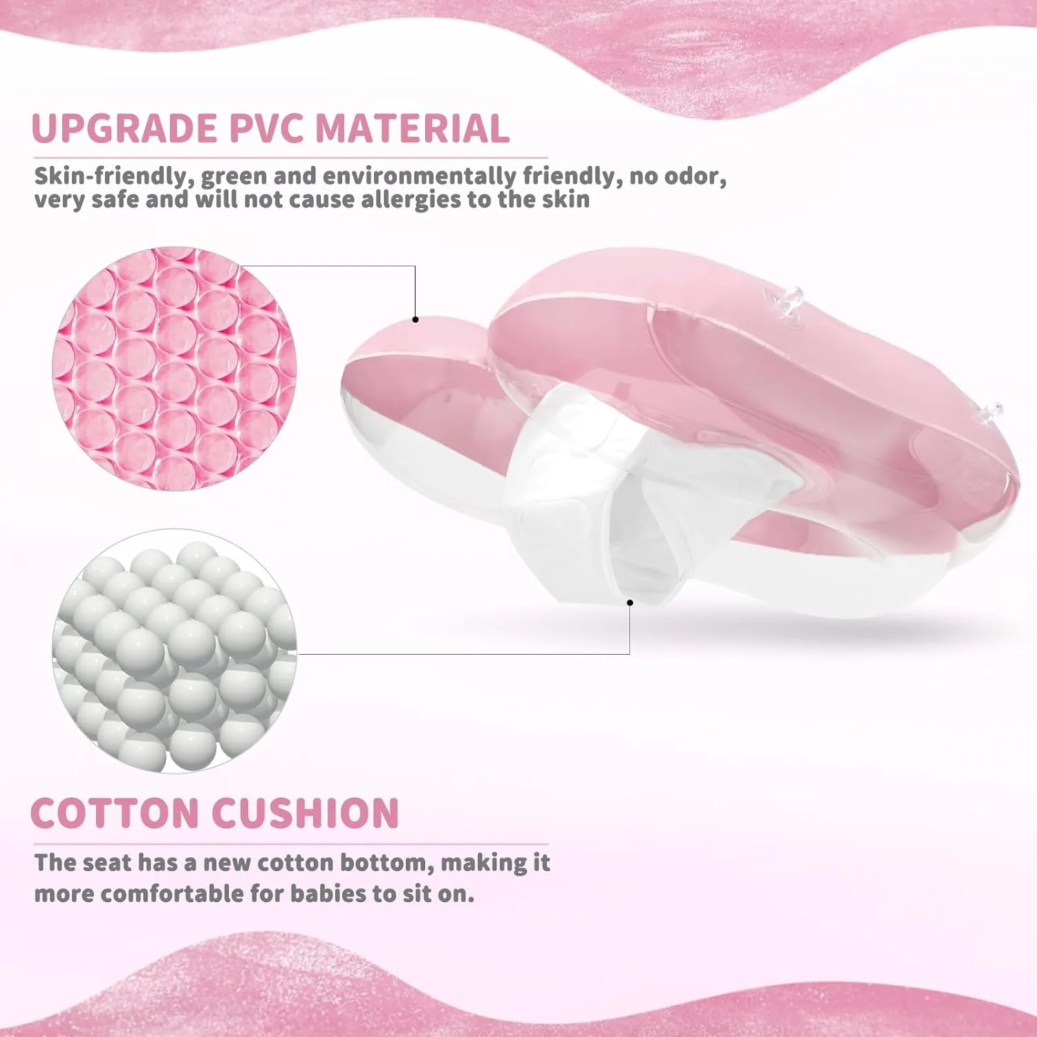 Baby Float with Canopy,Infant Pool Float with Safety Seat,Baby Swimming Float & Swim Float & Water Float UPF50  UV Protection for Toddler from 3 to 36 Months.(S:3-12 Month/L:6-36 Month)