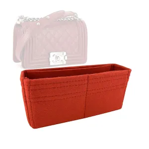 Bag Organizer for Chanel Small Boy Bag - Premium Felt Purse Handbag Insert Liner Shaper (Handmade) Soft Structure Support