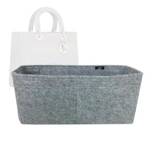 Bag Organizer for Dior Large Lady D-Lite - Premium Felt Purse Handbag Insert Liner Shaper (Handmade) Soft Structure Support (20 Color Options)