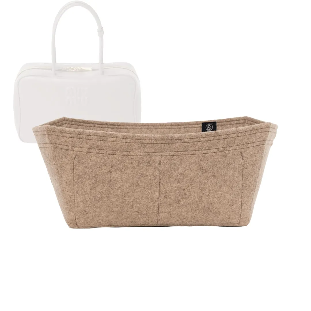 Bag Organizer for Miu Miu Leather Beau Bag - Premium Felt Purse Handbag Insert Liner Shaper (Handmade) Soft Structure Support (25 Color Options)