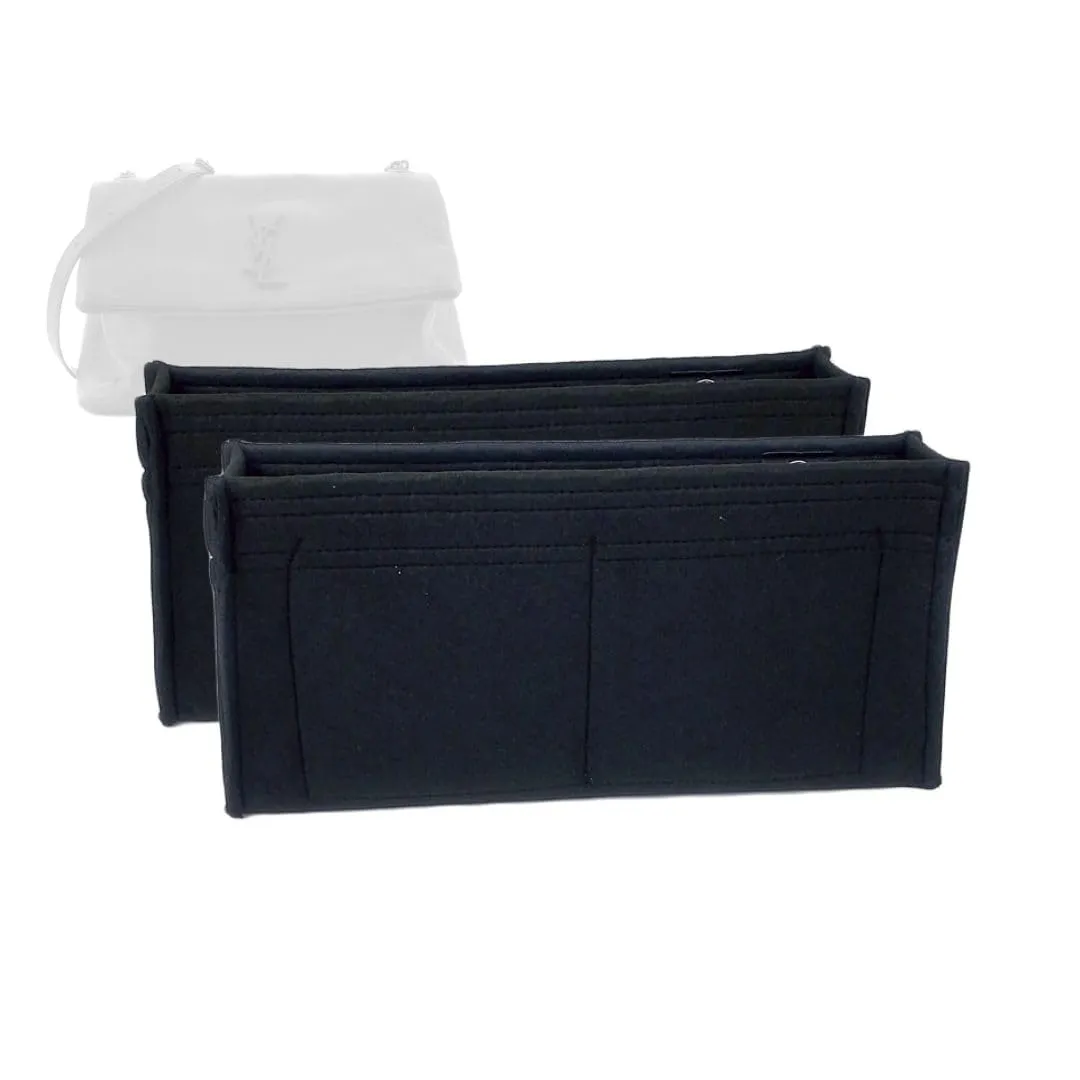Bag Organizer for Saint Laurent West Hollywood Shoulder Bag (Set of 2) Bag - Premium Felt Purse Handbag Insert Liner Shaper (Handmade) Soft Structure Support