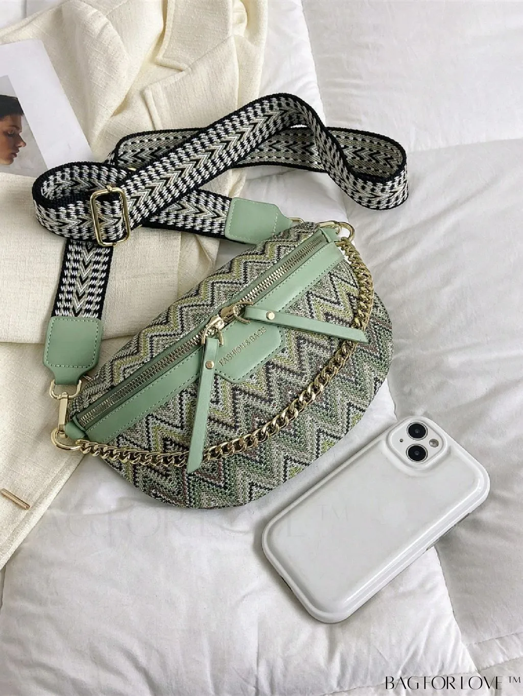BagForLove - Compact Vintage Geometric Fanny Pack