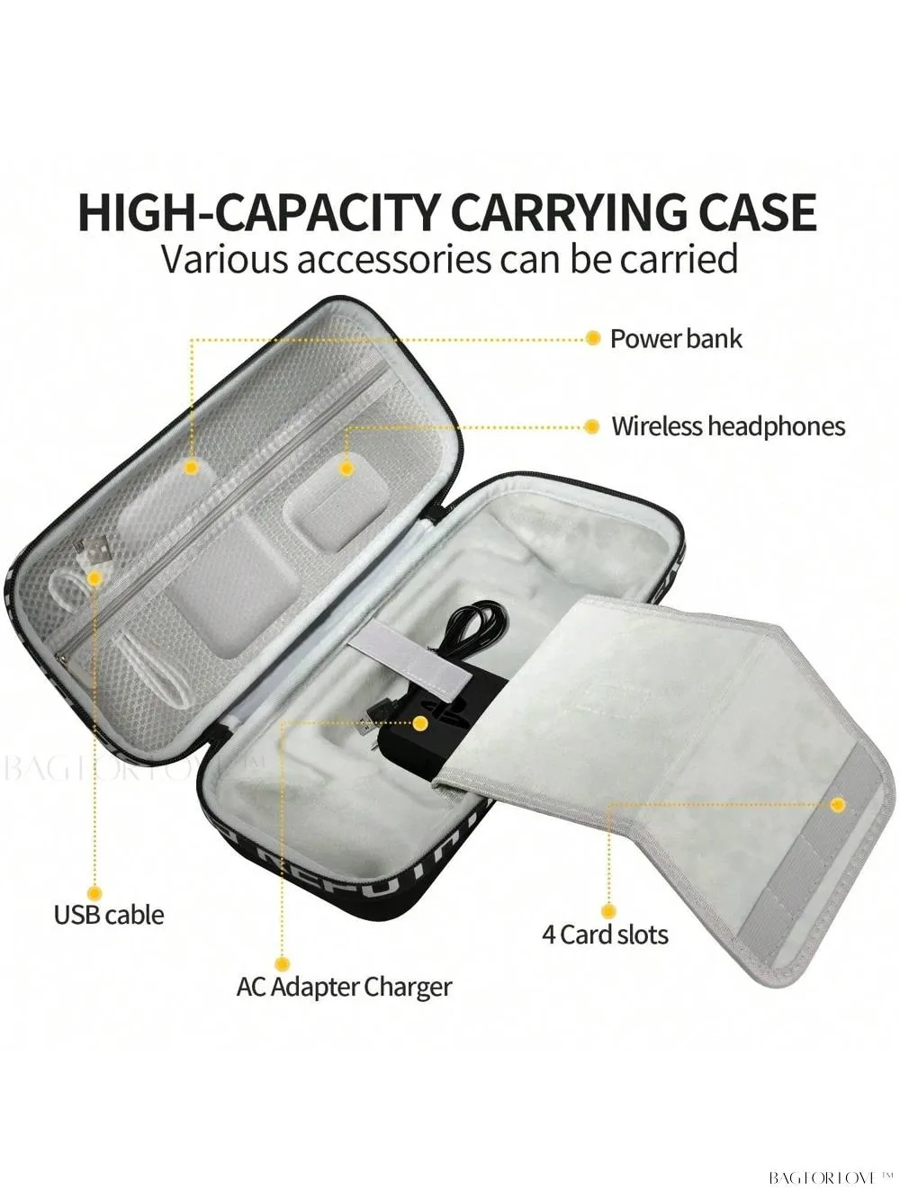 BagForLove - Large Capacity Storage Bag for PS VR Travel and Home Use