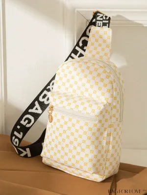 BagForLove - Stylish Mini Geometric Pattern Sling Bag with Adjustable Strap
