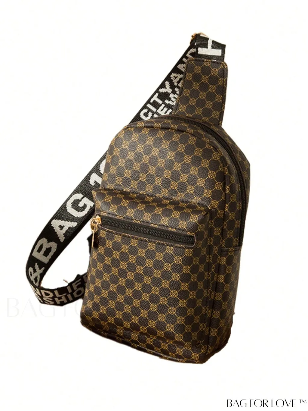 BagForLove - Stylish Mini Geometric Pattern Sling Bag with Adjustable Strap