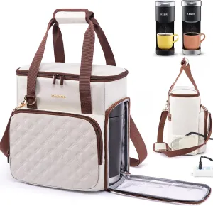 BAGSPRITE Coffee Maker Travel Bag Compatible with Keurig K-Mini or K-Mini Plus, Single Serve Coffee Brewer Carrying Case