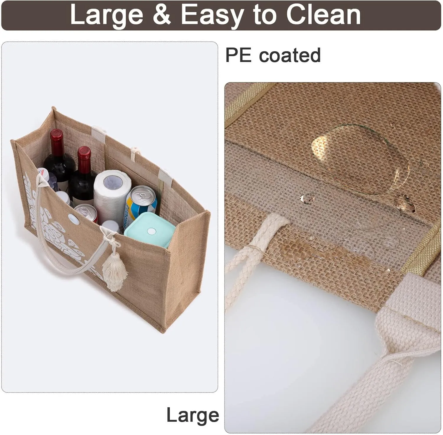 Beach Bag for Women, Straw Beach Tote Bag with Pocket Tassel Handle Waterproof Lining, for Summer Vacation Pool Gift