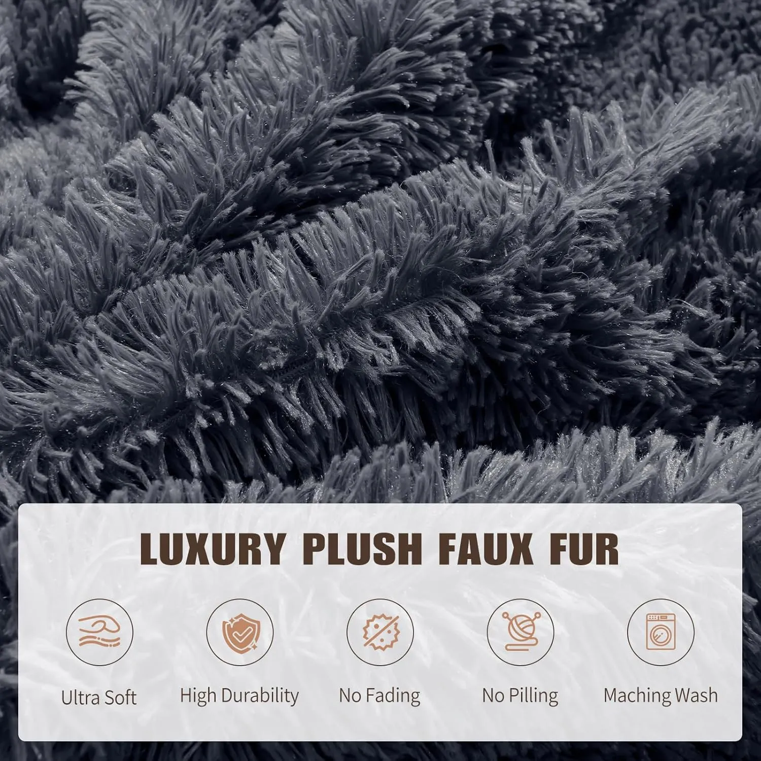 Bean Bag Chair Cover(No Filler) Soft Faux Fur Stuffed Animal Bean Bag Storage, Fluffy Plush Bean Bag Chair Cover Washable, Comfy Bean Bag Chairs for Adults Kids Teens