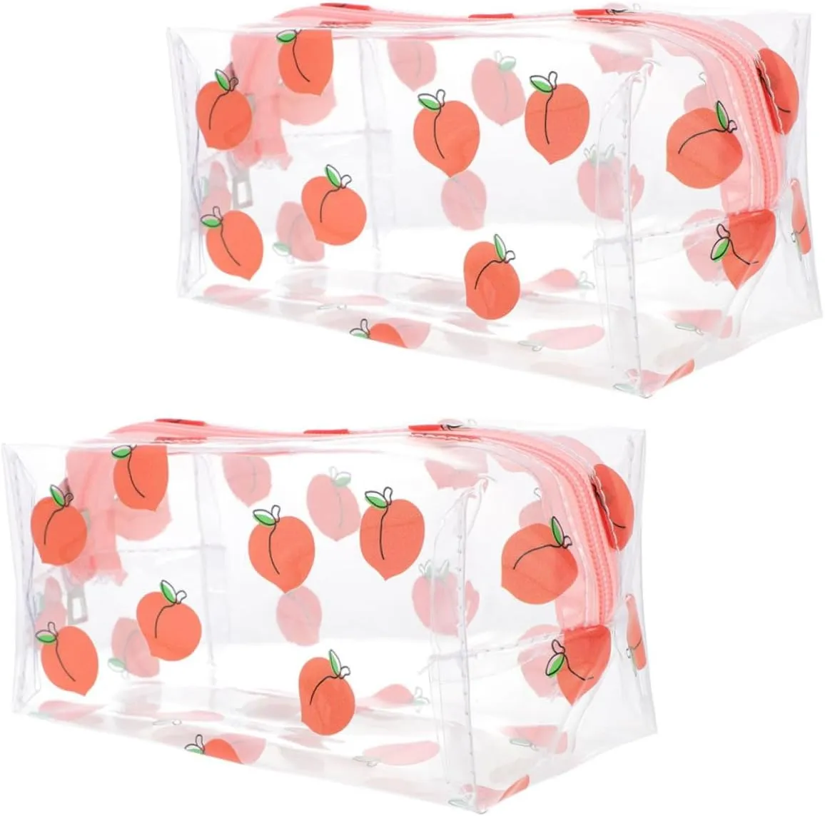 BESTYASH 2Pcs Clear Travel Cosmetic Bag Portable Toiletry Organizer for Makeup and Toiletries for Women the Go present for Travelers