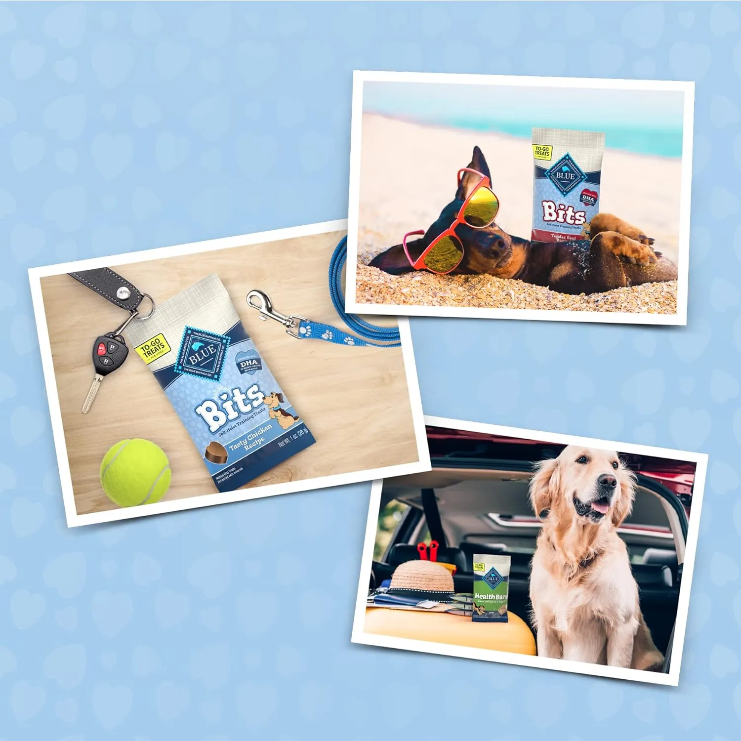Blue Buffalo BLUE Bits Natural Soft Moist Training Dog Treats TOGO Chicken Recipe Bags