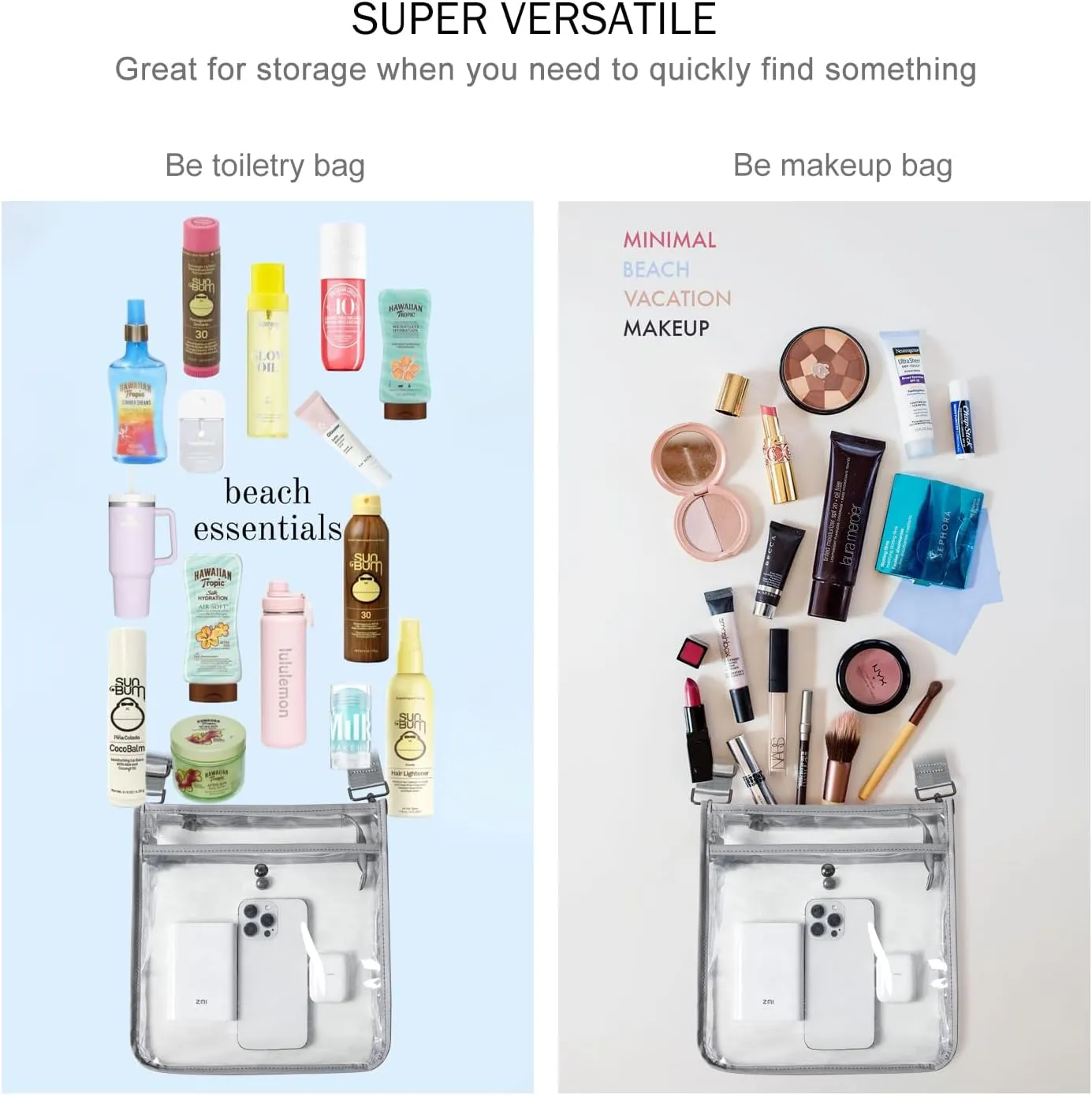 Bluome Clear Bag for Stadium Events 12 x6 x12, Clear Crossbody Purses for Women Concerts Stadium Approved Work Beach
