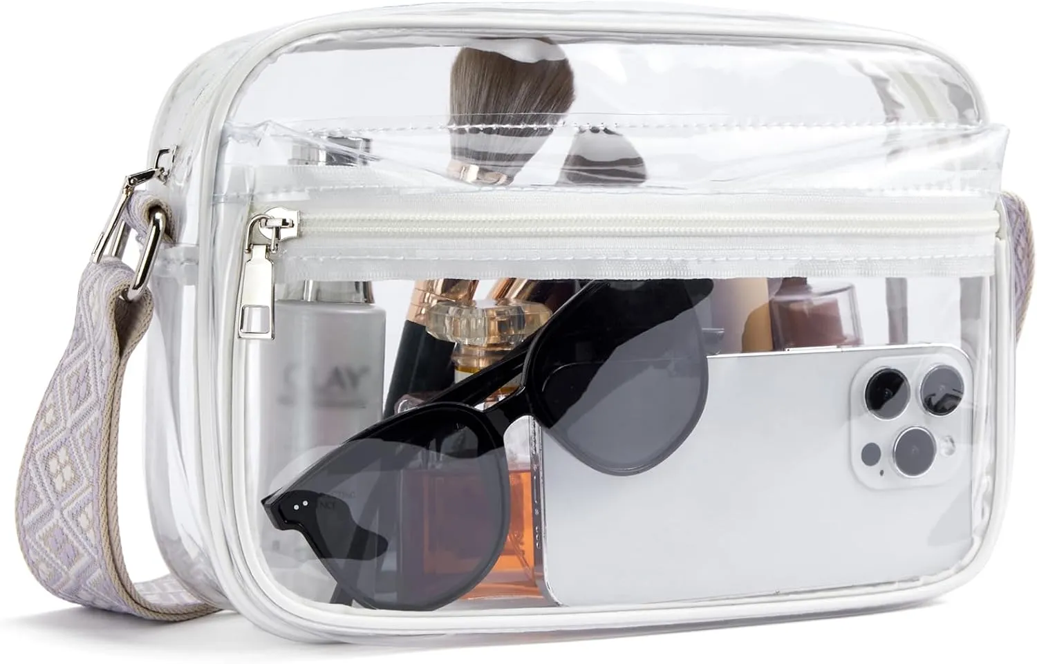 BOSTANTEN Clear Bag for Women Stadium Approved Clear Bags Small Crossbody Purse Trendy for Concerts Sports Events