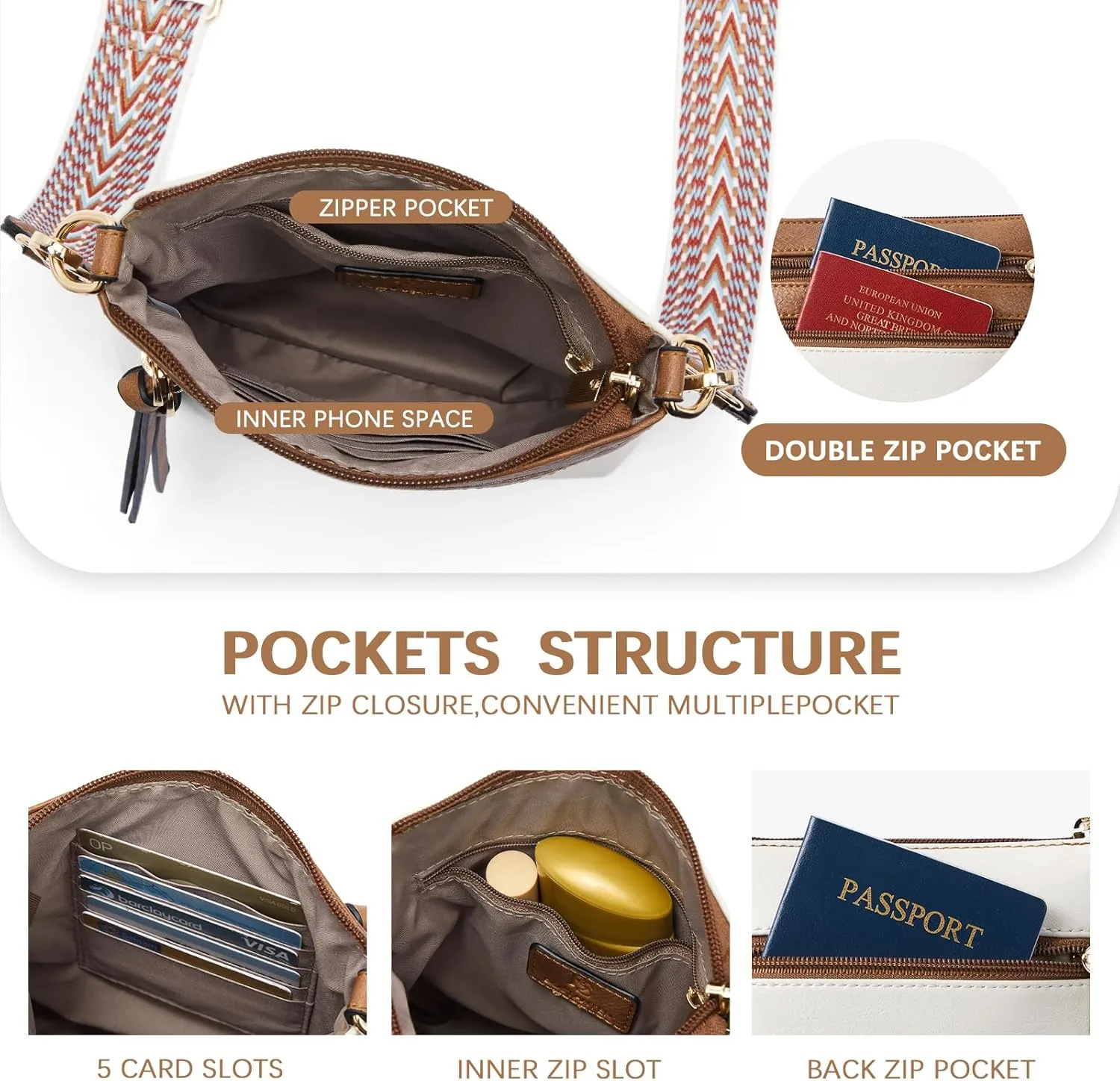BOSTANTEN Crossbody Bags Purses for Women Trendy Soft Vegan Leather Shoulder Handbags with Adjustable Strap Zipper Pocket