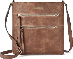BOSTANTEN Crossbody Bags Purses for Women Trendy Soft Vegan Leather Shoulder Handbags with Adjustable Strap Zipper Pocket
