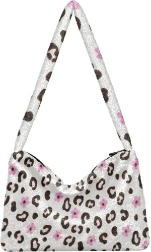 Botanical Pink Rose Magnolia Women Shoulder Bag Tote, Shoulder Handbag Women, Womens Outdoor Bag