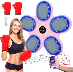 Boxing Machine with Boxing Gloves, Smart Bluetooth Music Boxing Machine, Boxing Wall Mount Machine,Wall Punching Pad, Box Beating, Boxing Target