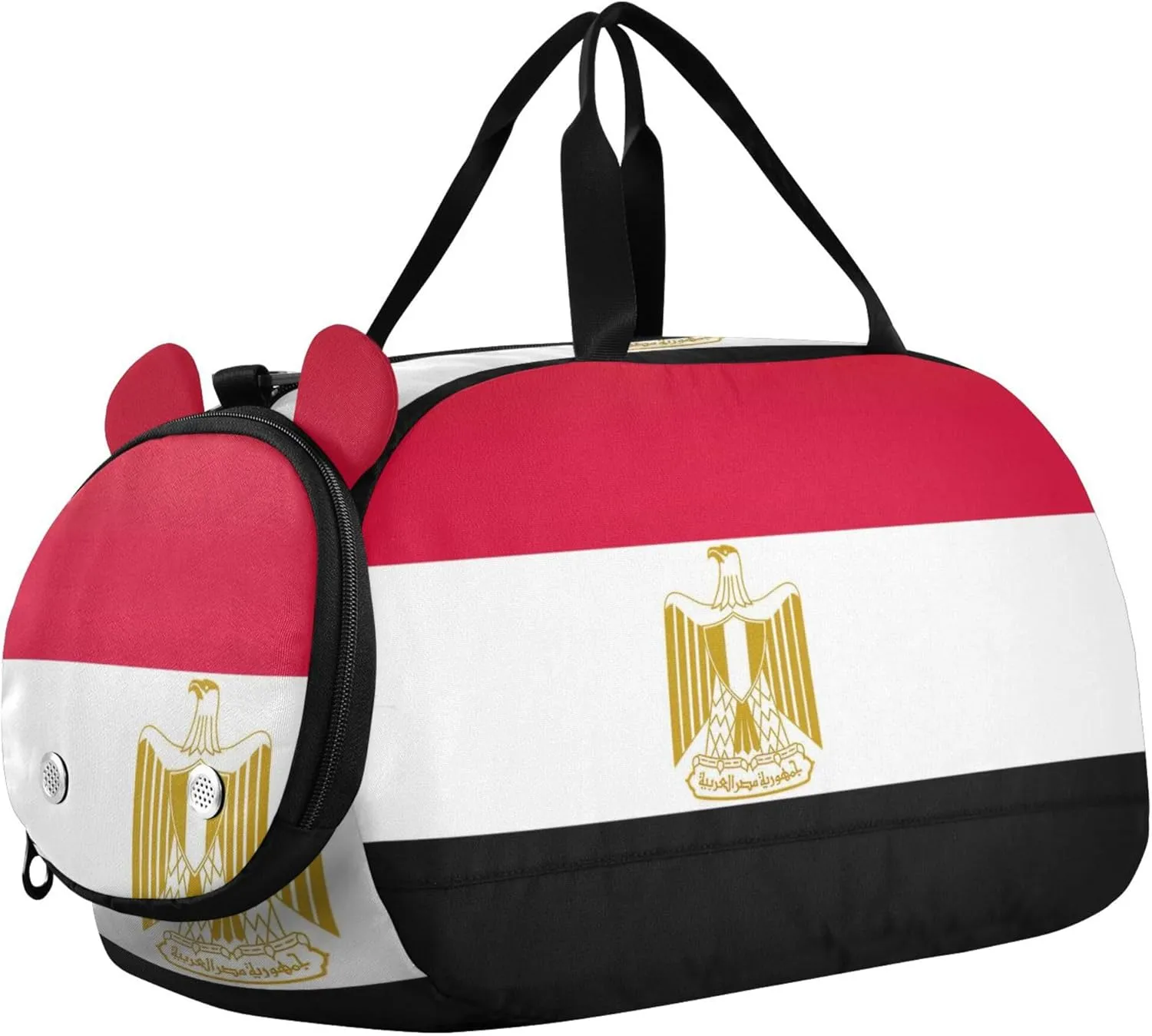 Boys Carry on Duffel Toddler Weekender Bags Egypt Flag Duffle Bags for Traveling Tote Shoe Compartment