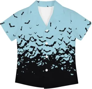 Boys Hawaiian Shirts Short Sleeve Cute Summer Beach Button Down Casual Aloha Shirts for Kids