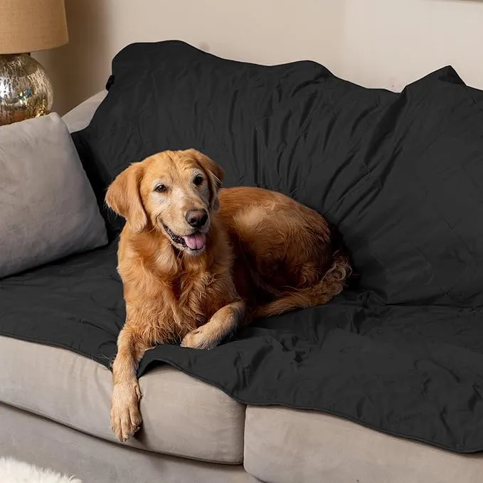 BRAWNTIDE Large Outdoor Waterproof Blanket - Quilted, Extra Thick Fleece, Warm, Windproof, Sandproof, Includes Stuff Sack, Shoulder Strap, Ideal for Beaches, Picnics, Camping, Stadiums, Dogs, Car