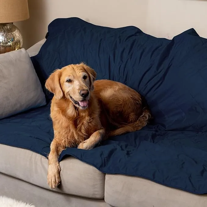 BRAWNTIDE Large Outdoor Waterproof Blanket - Quilted, Extra Thick Fleece, Warm, Windproof, Sandproof, Includes Stuff Sack, Shoulder Strap, Ideal for Beaches, Picnics, Camping, Stadiums, Dogs, Car