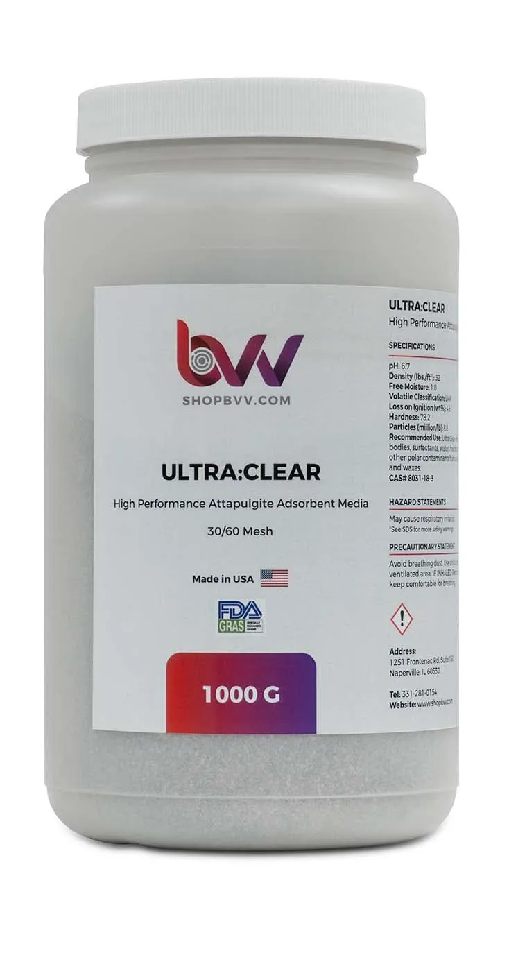 BVV Ultra Clear Granular High Performance Bentonite for Bleaching & Decolorizing-4 x 50lb. Bags