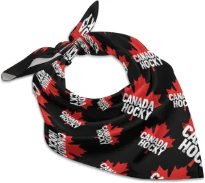 Canada Hocky Soft Bandana Kerchief For Women Personlized Square Headband Scarf Holiday Gifts