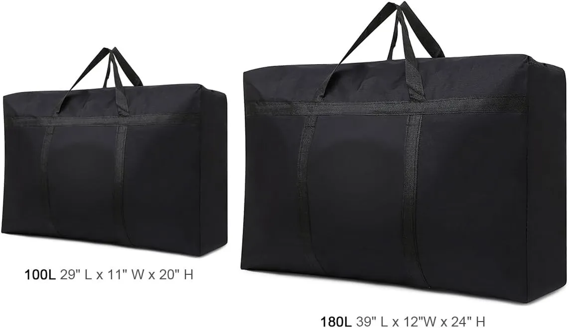 Canvas Extra Large Storage Bags Duffle Bags Organizer Bags for Space Saving Moving Storage (180L, Green)