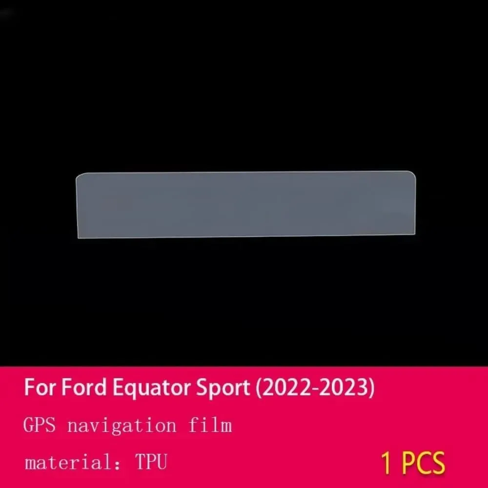 Car Interior Film Dashboard Piano Board Shift Center Console Anti-Scratch Transparent TPU Protection Film Accessories，for Ford Equator Sport 2022-2023 (GPS Navigation Film)
