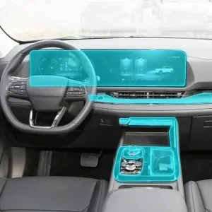 Car Interior Film Dashboard Piano Board Shift Center Console Anti-Scratch Transparent TPU Protection Film Accessories，for Ford Equator Sport 2022-2023 (GPS Navigation Film)