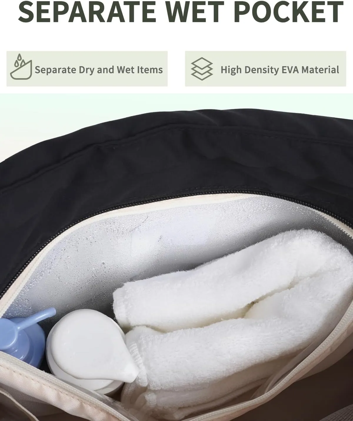 Ceneda Tote Bags For Women with Water Bottle Band Fit for Stanley Cup, Quilted Tote Bags with Wet Pocket and Compartment