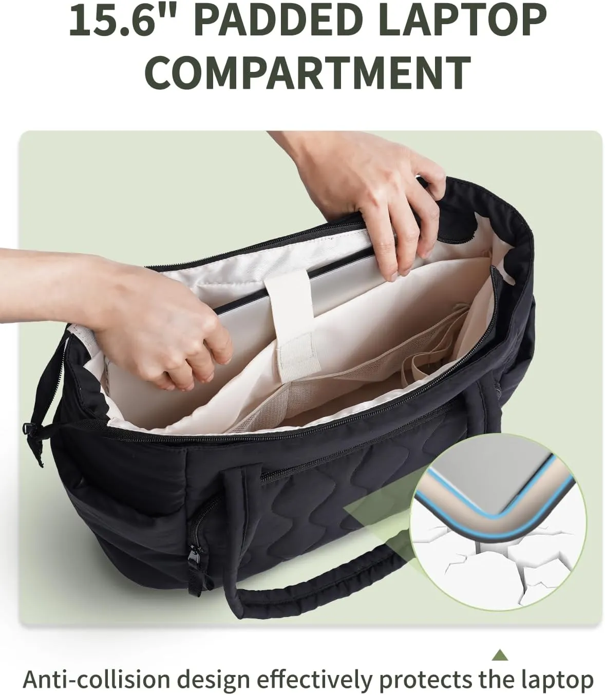 Ceneda Tote Bags For Women with Water Bottle Band Fit for Stanley Cup, Quilted Tote Bags with Wet Pocket and Compartment