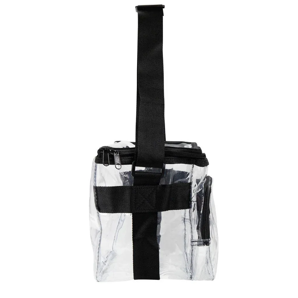 CHM Large Clear Lunch Bag See through Lunch Box with Adjustable Strap and Front
